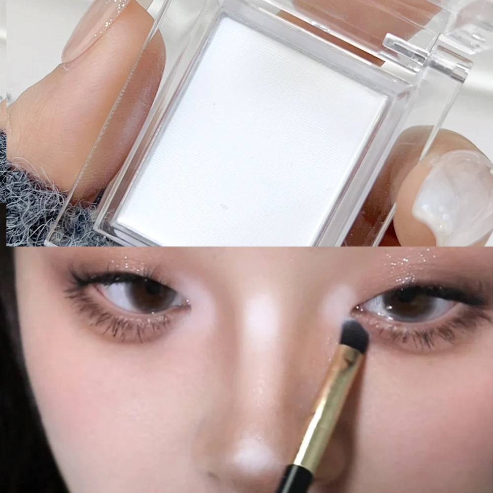 

Monochrome Eyeshadow Palette Matte White Face Highlighter Palette Lasting Matte Brighten Contouring Shadow Blush Korean Makeup
