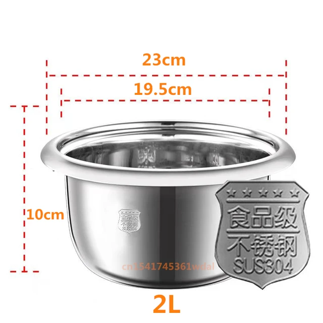 304 Stainless Steel Replacement Accessories  Rice Cooker Stainless Steel Inner  Pot - Rice Cooker Parts - Aliexpress