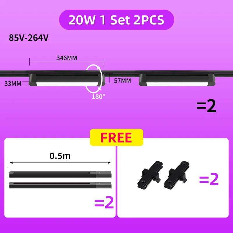 2PCS 20W Black-Set