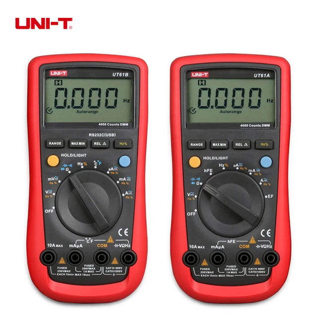 UNI-T UT61A/UT61B/UT61C/UT61D/UT61E Auto Range Digital Multimeter ✦KD