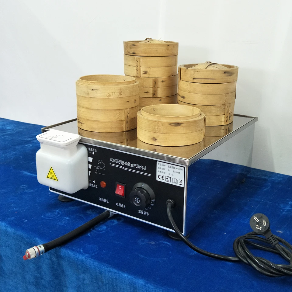 EH500D-4  220V 110V Mini Electric Chinese Bun Steamer Machine Commerical Stainless Steel Food Steamer With 4 Steam Outlet 4