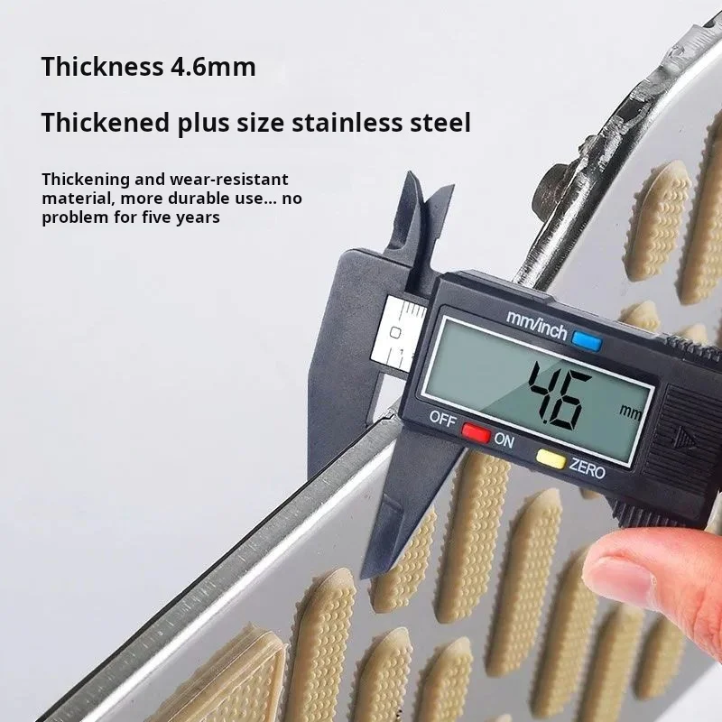Car pedals stainless steel wear-resistant thickened pedal board main cab metal repair protective foot mat