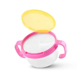 Toddler Spill-Proof Snack Cup with Double Handles (Pink)