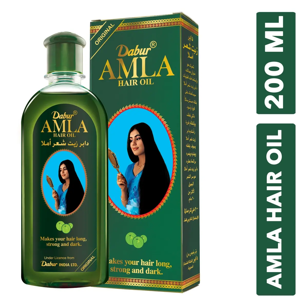 Dabur Amla Hair Oil India gooseberry growth care oil powerful speed feeder avoid loss natural original Vitamin E 200ml |