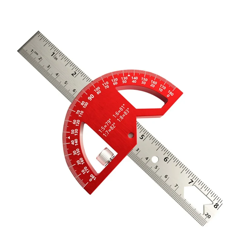 Angle Ruler Protractor tool for Carpenters with 0-180 Degrees Measuring Woodworking Tools Adjustable Construction Protractors