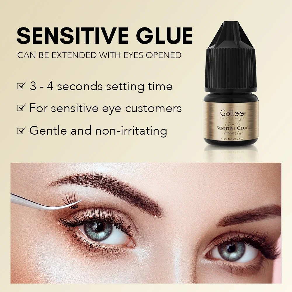 Gollee Cluster Lashes Glue No Irritation Eyelash Gule Extension Fast Dry Adhesive for Self Home Use Pro Lash Extension Supplies 5