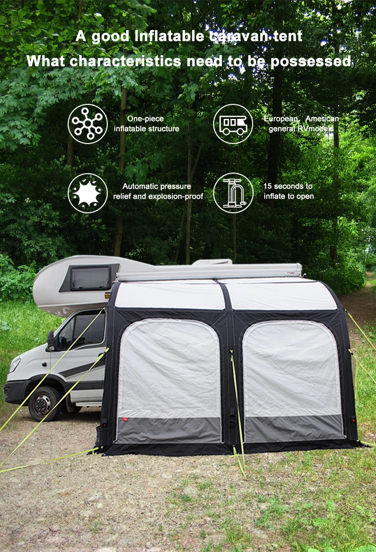 Outdoor Caravan Car Side Awning Camping Tent Inflatable Driveaway