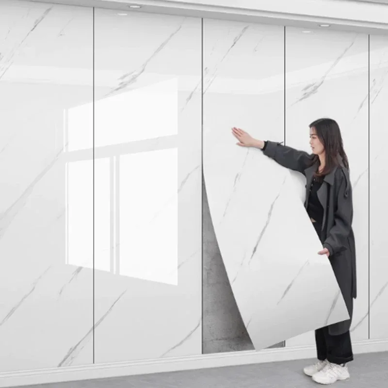 สติ๊กเกอร์ติดผนังกันน้ำและกันเปื้อน ลายหินอ่อนแบบม้วน 1 ม้วน วัสดุโฟมหนา สำหรับตกแต่งห้องนอนและห้องนั่งเล่น 1