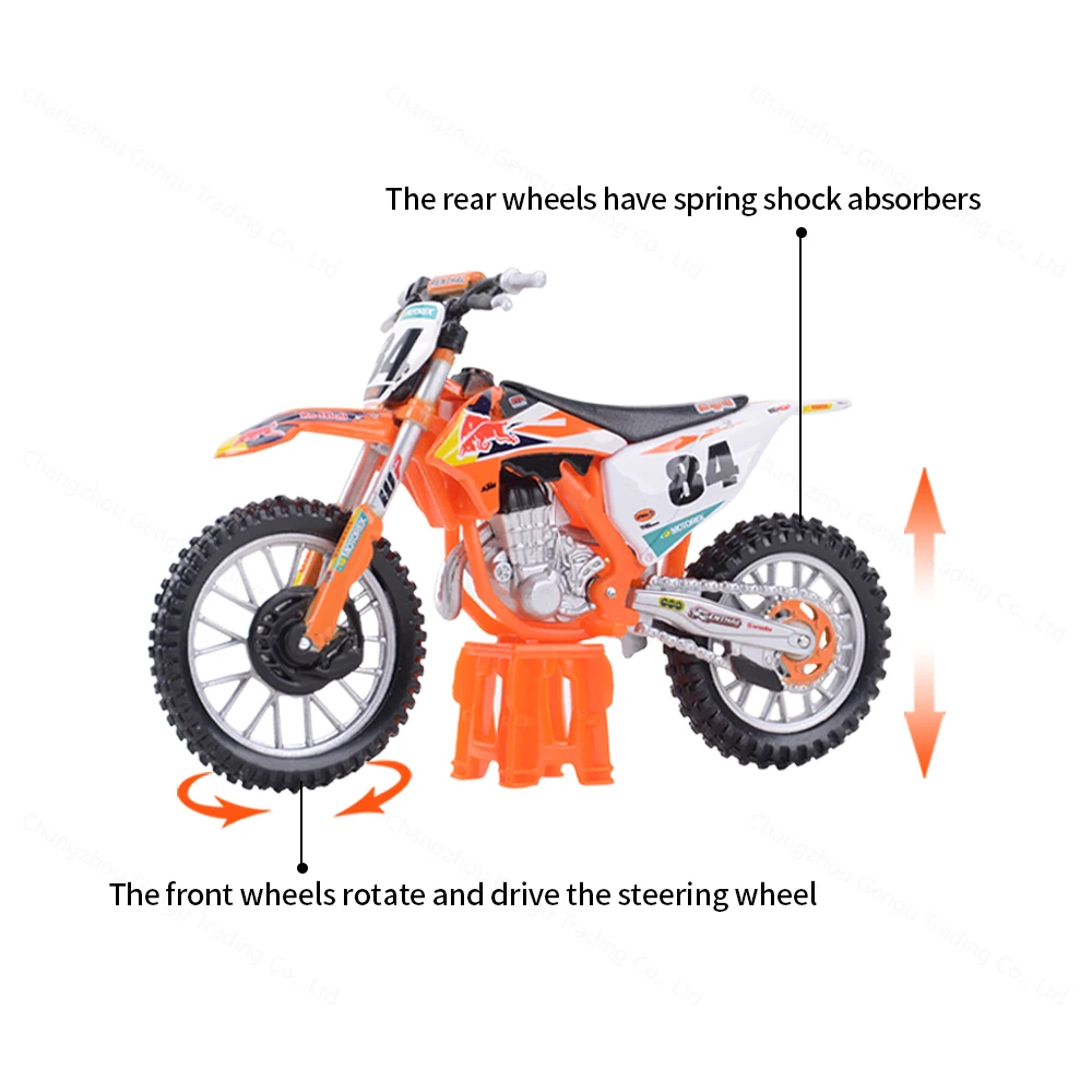 Bburago 1:18 2018 KTM-450 SX-F Factory Edition Static Die Cast Vehicles Collectible Motorcycle Model Toys 3
