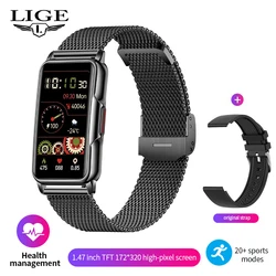 Elegant Women's Smartwatch with Full Touch Display - Waterproof Fitness and Bluetooth Call Features (Black mesh belt 1)