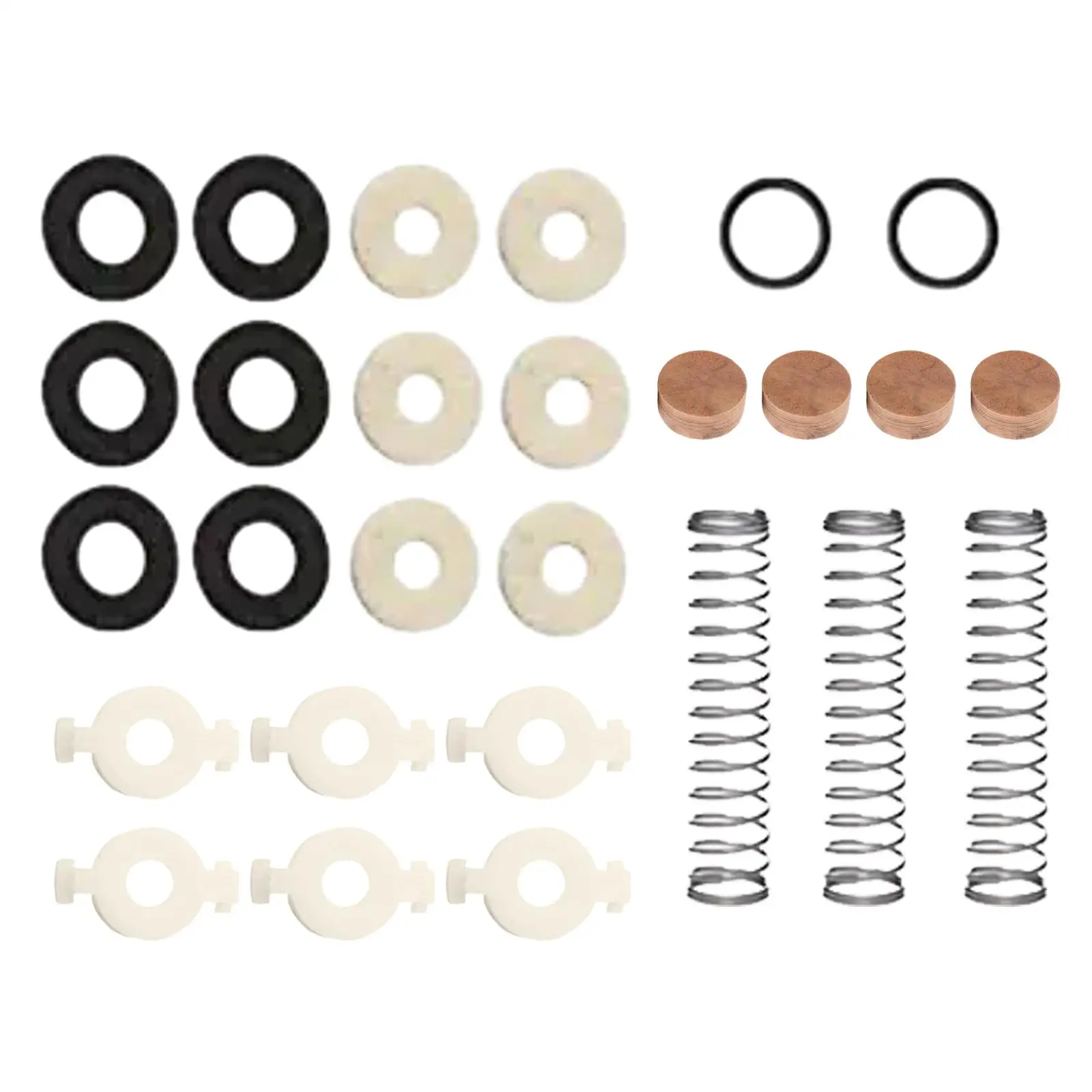 27x Repair Kits Instrument Parts Cork Pad Metal Spring Felt