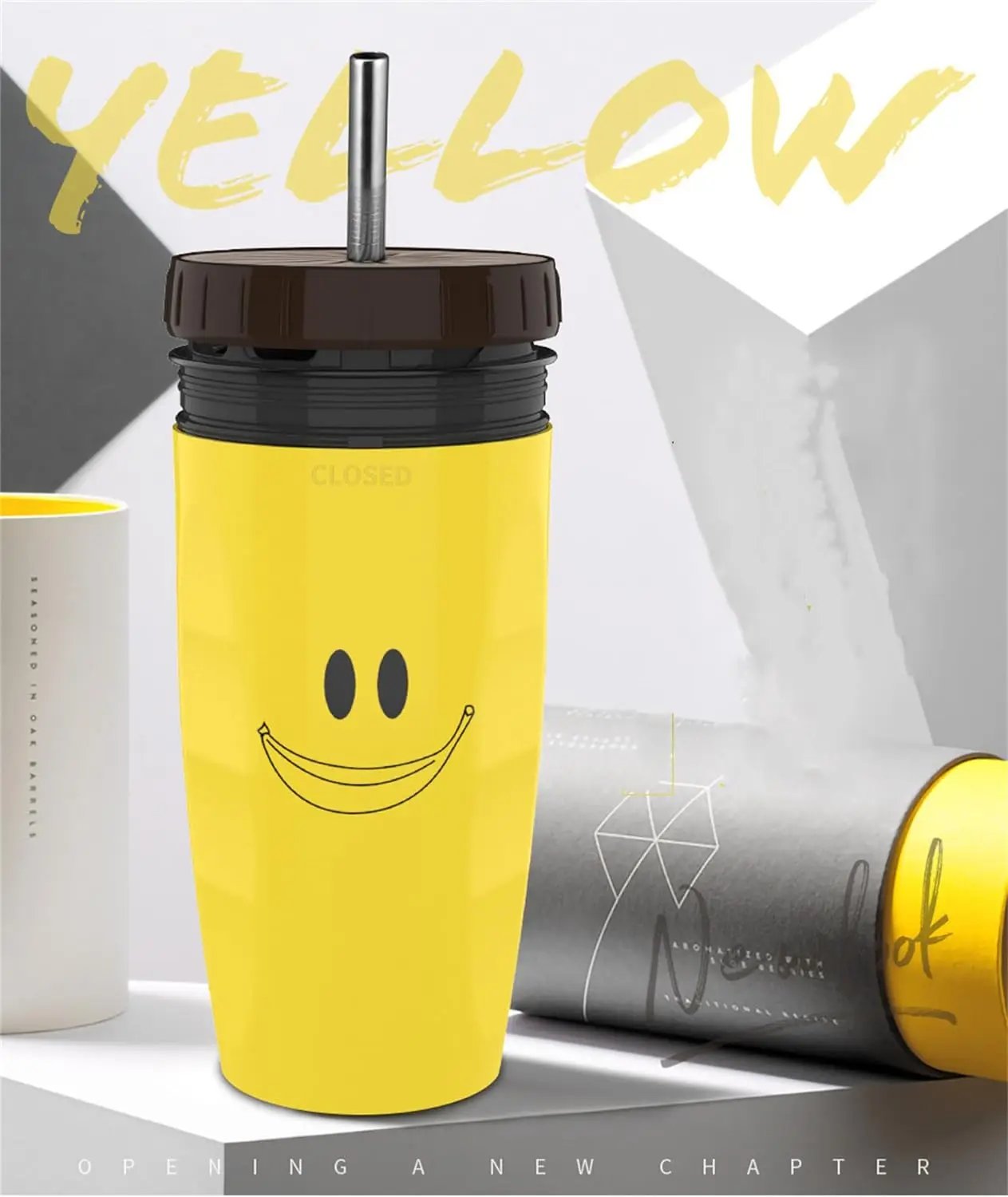 Twizz Travel Mug Cup Non Spill Cup Twistable Water Cup Coffee Milk Aperture  Mug with Straw Double PBA Silicone Glass - AliExpress