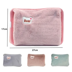 Plush Rechargeable Electric Heating Bag - Winter Warmth Hand Pocket (Pink)