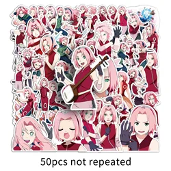 Sakura Anime Waterproof Sticker Pack - 50 pcs for Luggage, Laptop, Notebook, and Phone Case Decor (1355)