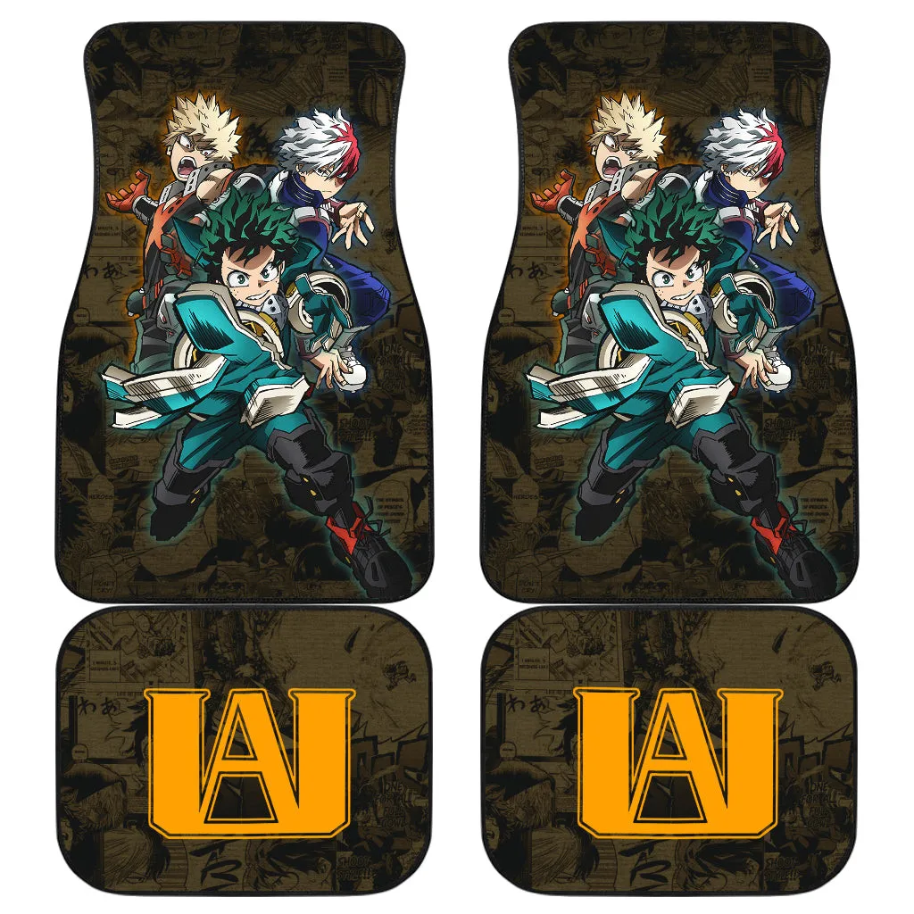 

Midoriya Izuku Katsuki Bakugo And Shoto Todoroki My Hero Academia Car Floor Mats Anime Car Accessories