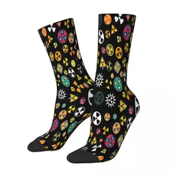 Radiation Warning Symbols Chemistry Chemist Science Scientist Socks Male Mens Women Autumn Stockings Printed