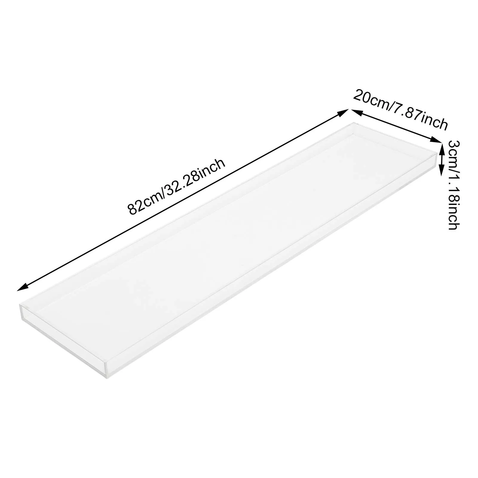 Wine Glass Book Holder Bath Tub Table Caddy For Home Bathrooms Organizer Shelf Luxury Most Baths, Clear,82x20cm