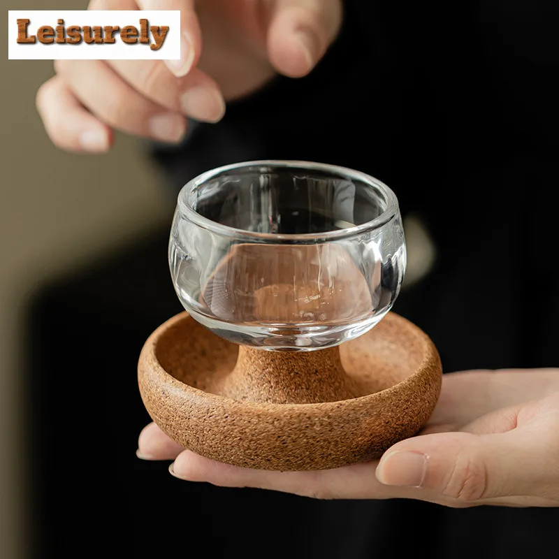 60ml Crystal Glass Cup Creative Pressure-resistant Non-pourable Cup Insulated Master Cup Resistant Small Tea Wine Cup Drinkware