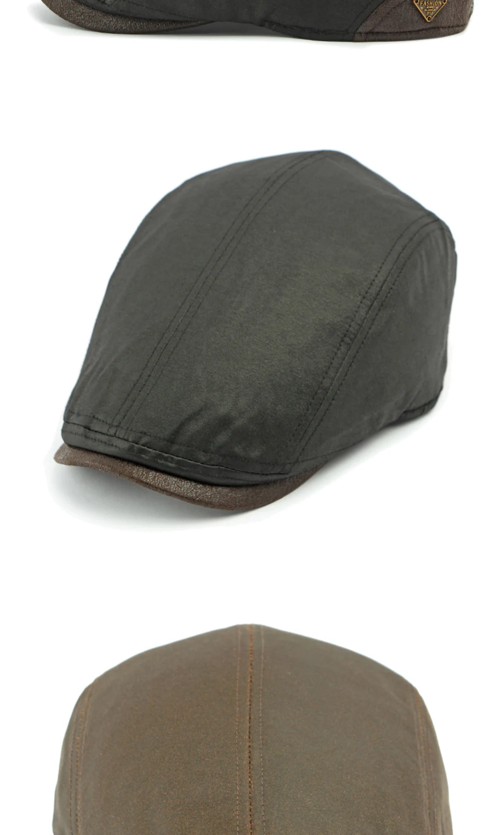 HT4573 Baskenmützen Neue Hochwertige Herbst-Winter-Mütze für Männer und Frauen Wasserdichte Fleece-Gefütterte Ivy Flat Cap Unisex Verstellbare Baskenmütze – Detail 7