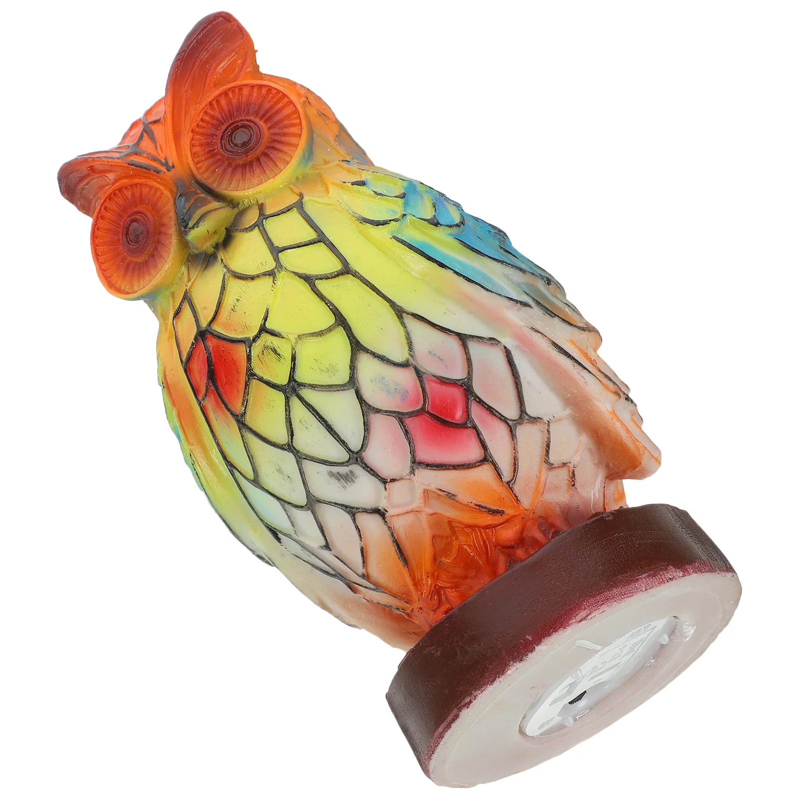 

Animal Night Light Stained Lamp Bedroom Desktop Decoration Owl Shape Bedside Lamp