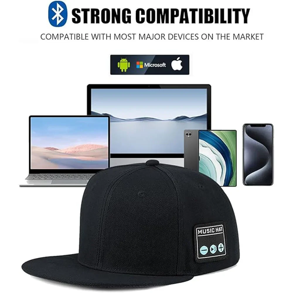 Wireless Audio Hat Bluetooth 5.4 Dual Speakers Outdoor Sports External Music Duck Tongue Hat Christmas Party Gift Hat 5