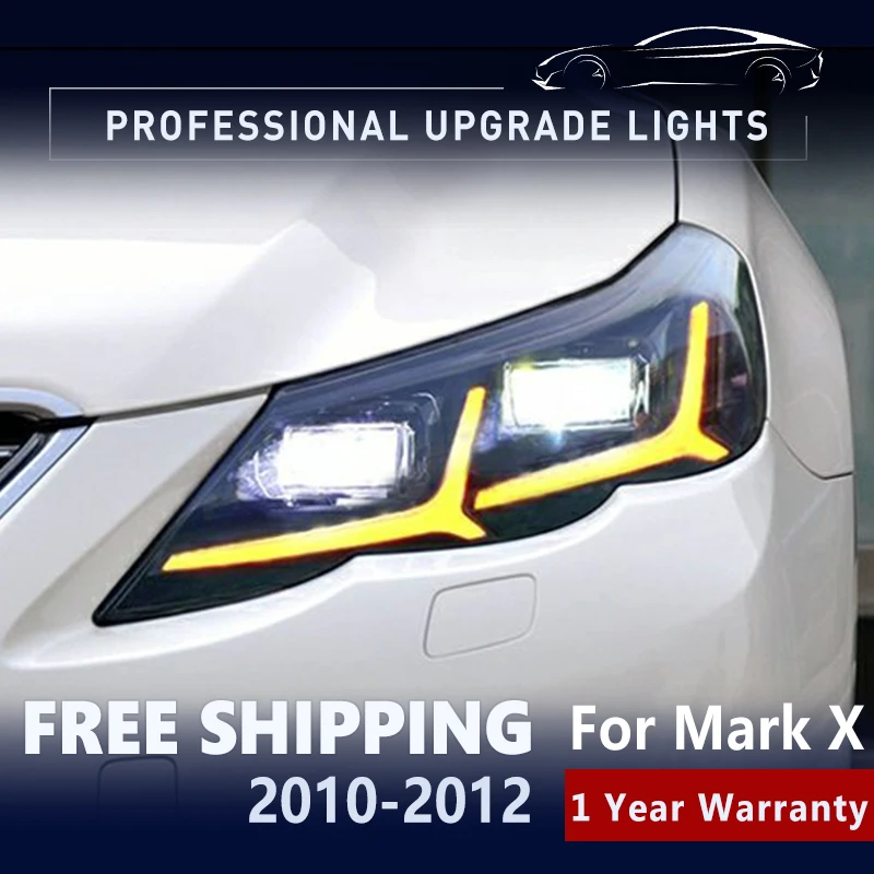 

Автомобильные аксессуары, фары для Toyota Mark X, светодиодная фара 2010-2013 Reiz, передняя фара DRL, сигнальный проекционный объектив RHD и LHD
