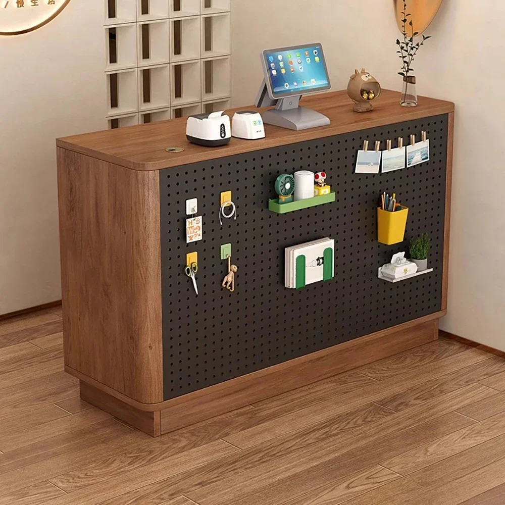 Simple Design Reception Desks Storage Shaped Beauty Salon Front Desk Decorations Modern Design Mostrador Commercial Furniture