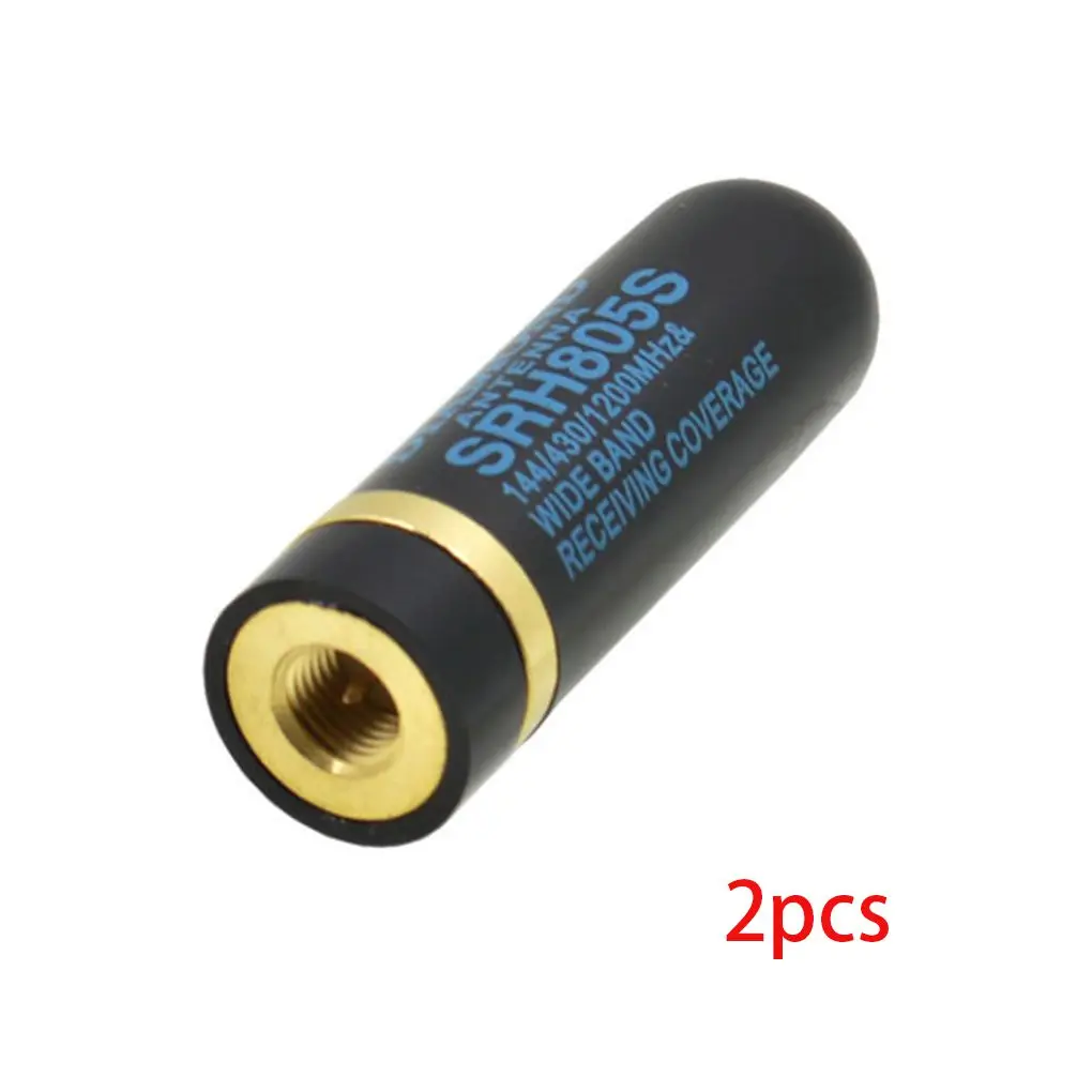 2pcs SRH805S SMA-M Antenna UHF VHF Dual Band Walkie Talkie Antenna SMA Male Connector Radio Antenna for Baofeng