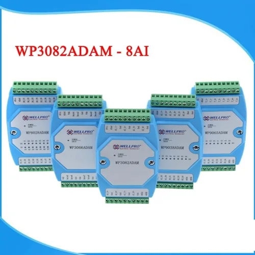 WP3082ADAM 8AI 0-20MA 또는 4-20MA 아날로그 입력 모듈 DIN 레일 RS485 MODBUS RTU 통신 WELLPRO 2