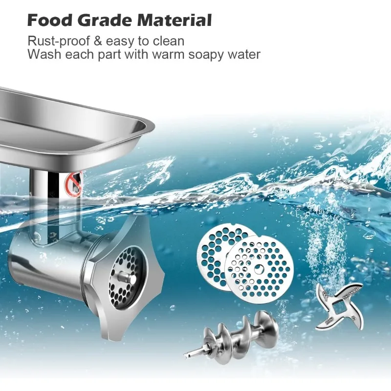 Tangkula Commercial Meat Grinder,1.5 HP,1100W,551LB/h Stainless Steel Electric Sausage Stuffer,225RPM Heavy Duty Industrial