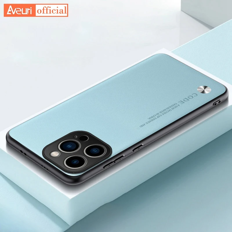 Premium PU Leather Phone Case with Silicone Full Protection - Elegant Back Cover