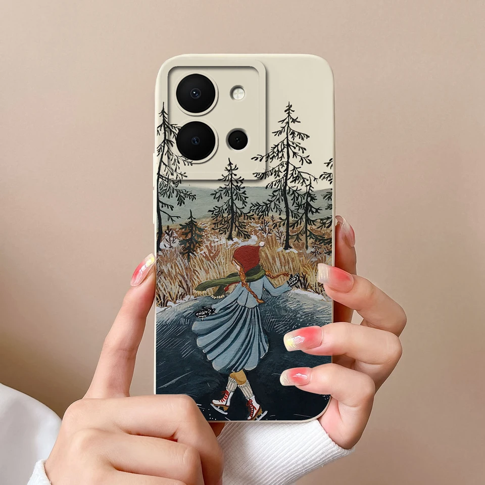 Mountain Flower Avocado Liquid Antifouling Protective Anti-drop Simplicity Phone Cover