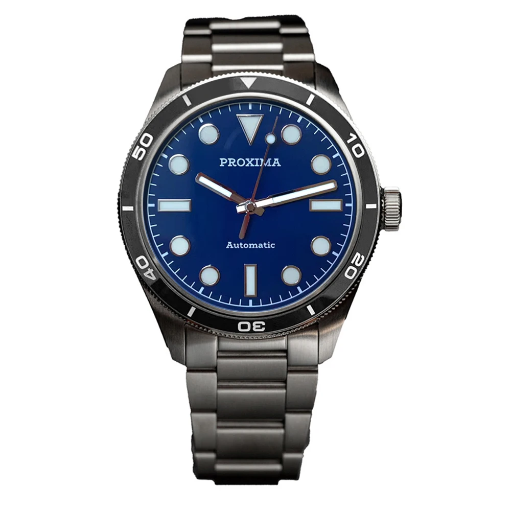 ตัวเลือกสินค้า นาฬิกาอัตโนมัติ Proxima PX1697 39 มม. สีขาว ดิจิตอล Enamel Dial Bubble Sapphire ทนน้ำ 20Bar Luminous