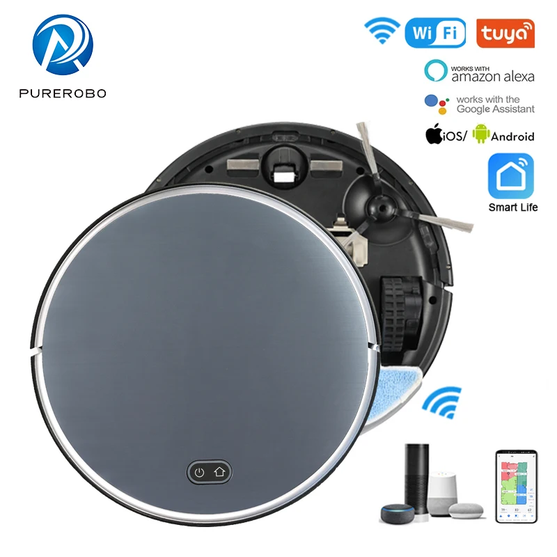 

Purerobo F8 Robot Vacuum Cleaner Sweeping&Mopping&Suction 3In1 Cleaning Real-time Map Smart Remote Control&APP&Voice Control