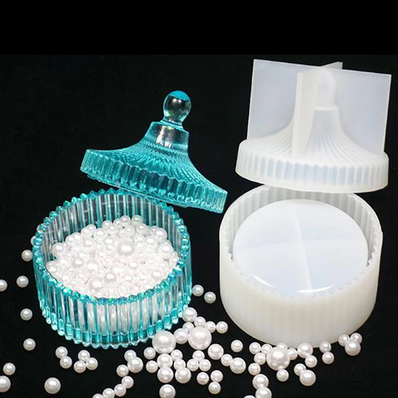 

SNASAN Storage Box Resin Silicone Mould Jewelry Making DIY Tool UV Epoxy Resin Box Silicone Mold