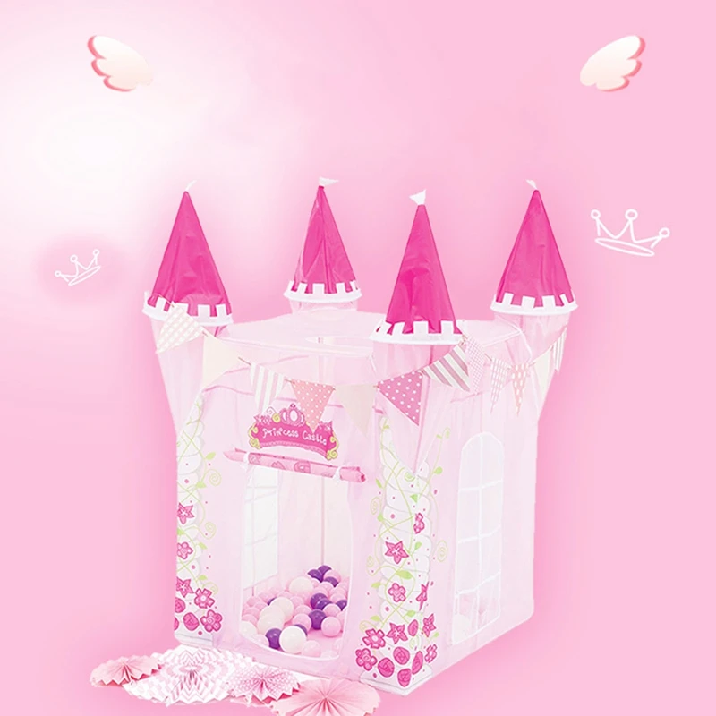 Child Tents Princess Castle Play Tent Girl Princess Play House Indoor Outdoor Kids House Play Ball Pit Pool Playhouse 4