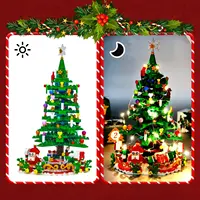Advent Calendar Kids Christmas Tree Building Blocks with LED Lights 24 Days Surprise Christmas Countdown Stem Toys 5