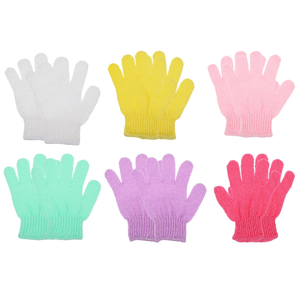 

12 Pcs Exfoliating Gloves Face Cleaning Brushes Shower Exfoliator Bath Mitts Scrubber Nylon Scrubbing Man