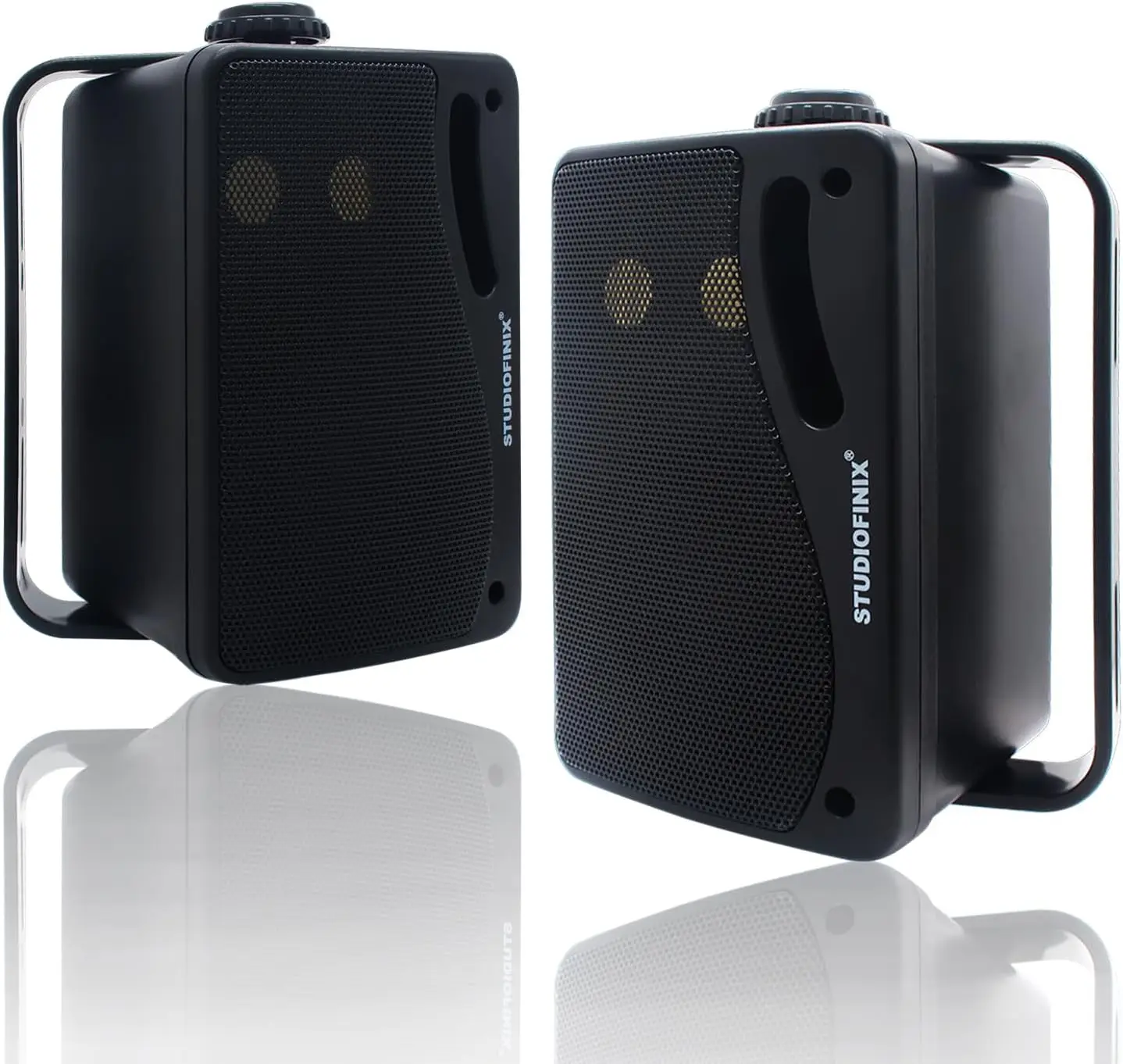 STUDIOFINIX - Confezione da 2 altoparlanti da esterno Bluetooth impermeabili a 3 vie da 3,5" (200 W) con montaggio a parete per patio e terrazza._voghion.com