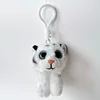 9cm Ty Beanie Big Eyes Small Pendant Keychain Clips Mini Stuffed Plush Toy Animals Doll Black Pattern Tiger Tundra Children Gift 2