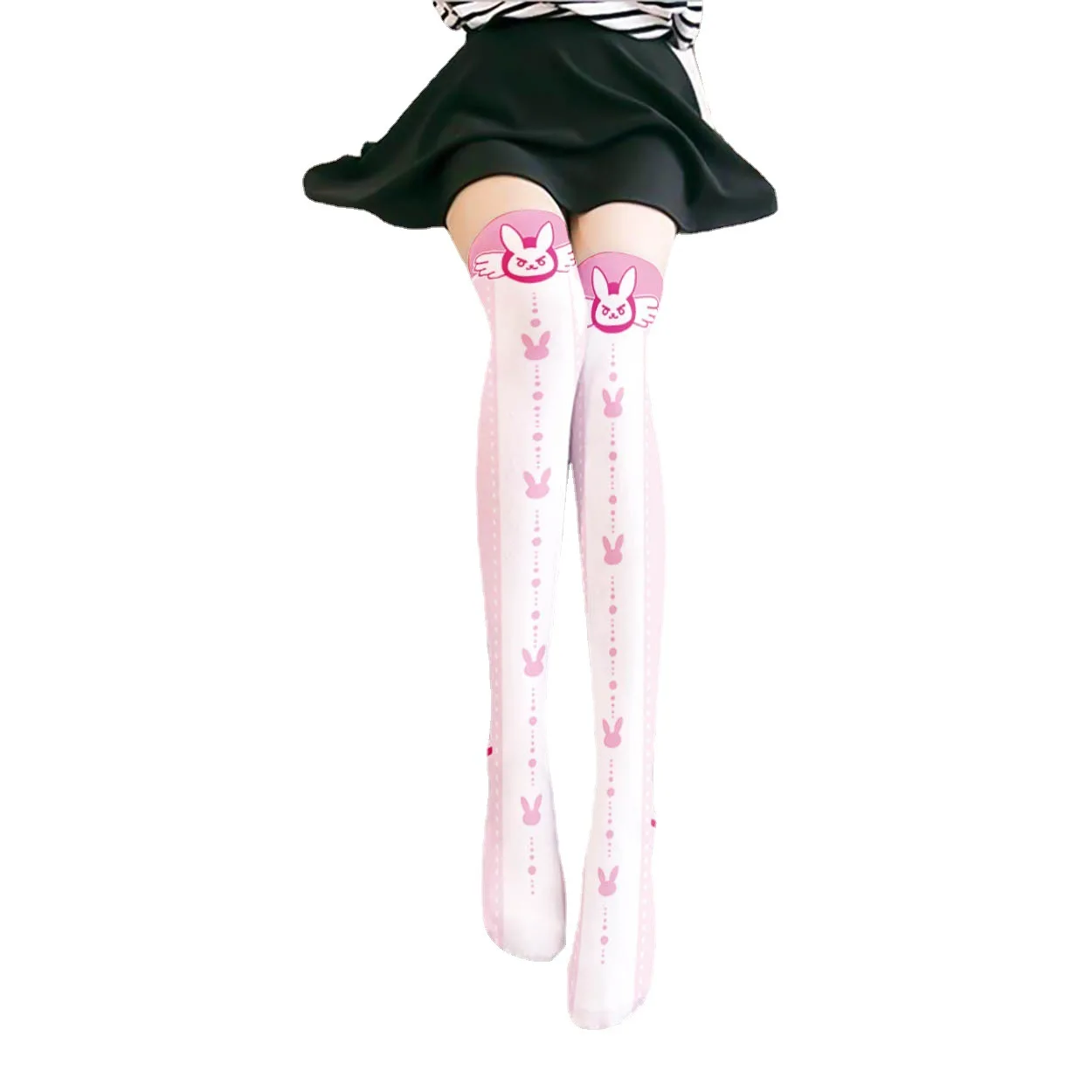 Overwatch D.Va Anime Socks Stockings Knee Length for Cosplay