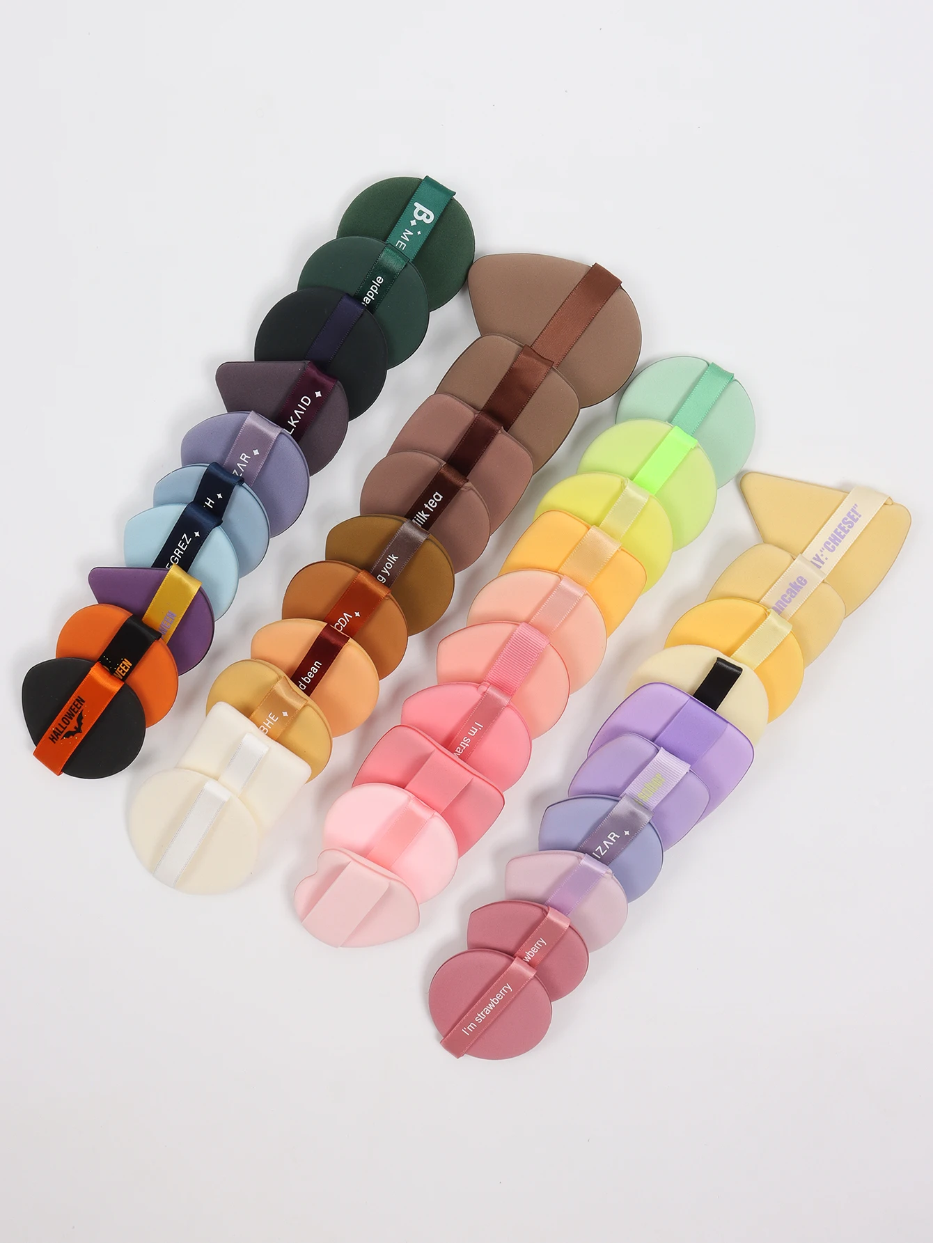 Air Cushion Powder Puff 10-20-30-50 Bags Random Colors and Shapes. Contains Air Cushion Powder Puff, Latex-Free Sponge Mix and 6