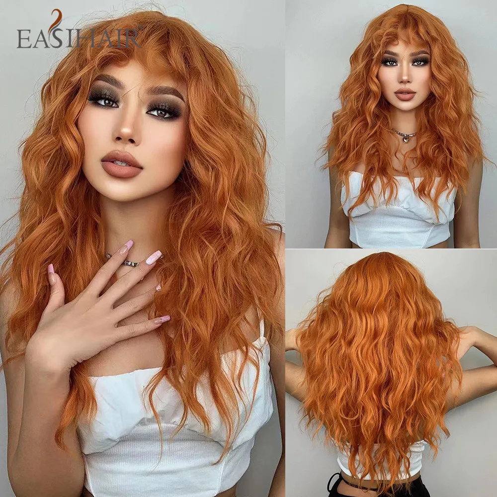 sintéticas com estrondo vermelho marrom bob cabelo