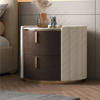 Armadietto portaoggetti Cassetto Letto Comodino Designer Legno Camera da letto stretta Armadi Comò Camera Nachtkastje Mobili per camera da letto laterali 1