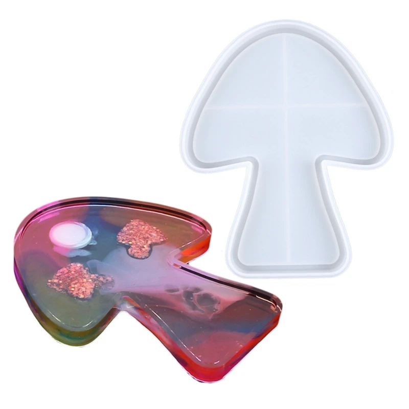 

Mushroom Coaster Silicone Mold Handmade Jewelry Storage Tray Molds DIY Crafts Jewelry Holder Organizer Plate Dish Mould