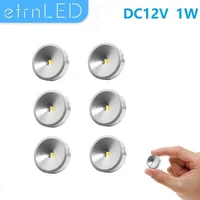 etrnLED Led Spotlight Mini Dimmable 12V 1W Ultra Thin Surface Mounted Round Ceiling Focos Indoor Home Cabinet Small Spot Light 1