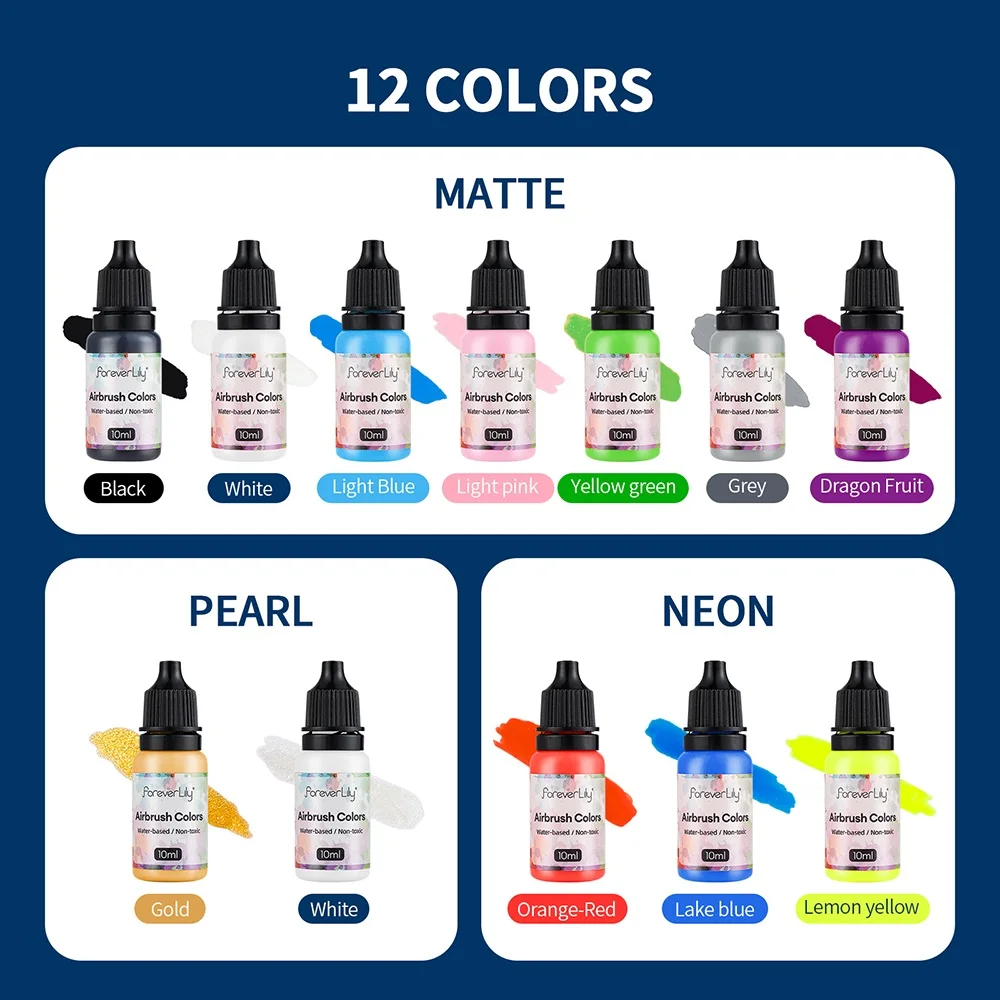 12pcs Nail Polish Paint Airbrush Nail Ink Use For Airbrush Spray Gun Color Painting Stencil Making Hollow Pattern Nail Art Tools 3