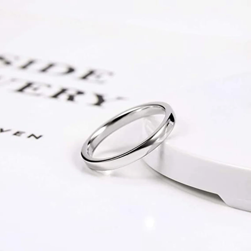 925 Sterling Silver Wedding Ring Men's Comfort Fit Size 5-9