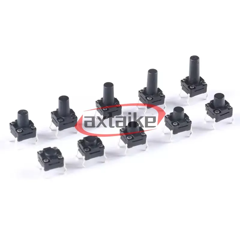 20PCS Waterproof Tactile Push Button Switches - 6x6mm, DIP SMD, 4-Pin PCB