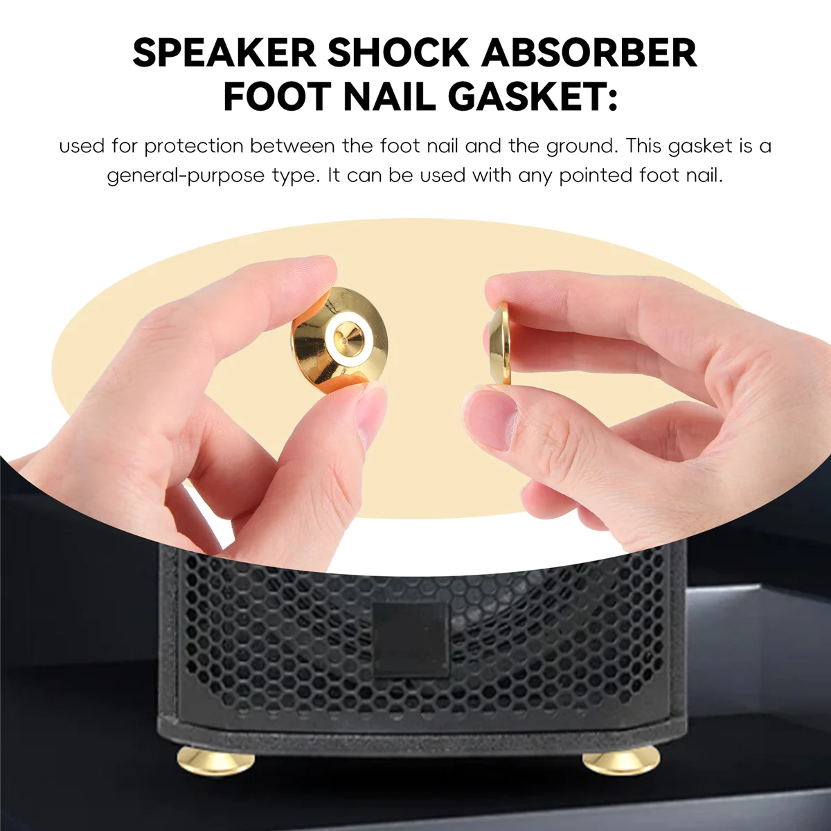 믿을 수 있는 4 Pcs 스피커 순수 구리 스파이크 패드 HiFi 스피커 상자 절..